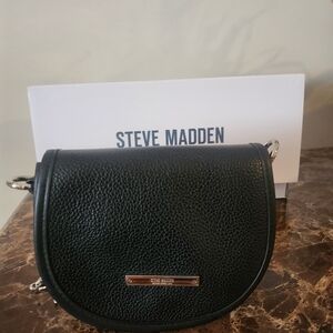 Steve Madden Textured Black 2way Crossbody/Belt Bag NWOT